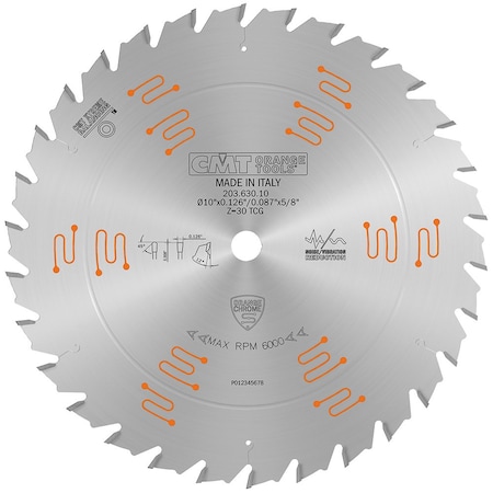 Cmt Orange Chrome Glue LINE Ripping Blade 10" x T30 TCG 203.630.10